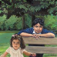 Portrait Shiva with Shyla in Hyde Park by Zara Drummond